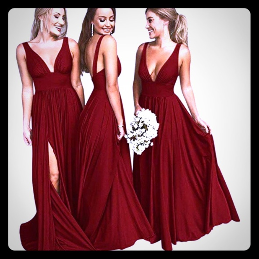Burgundy dress